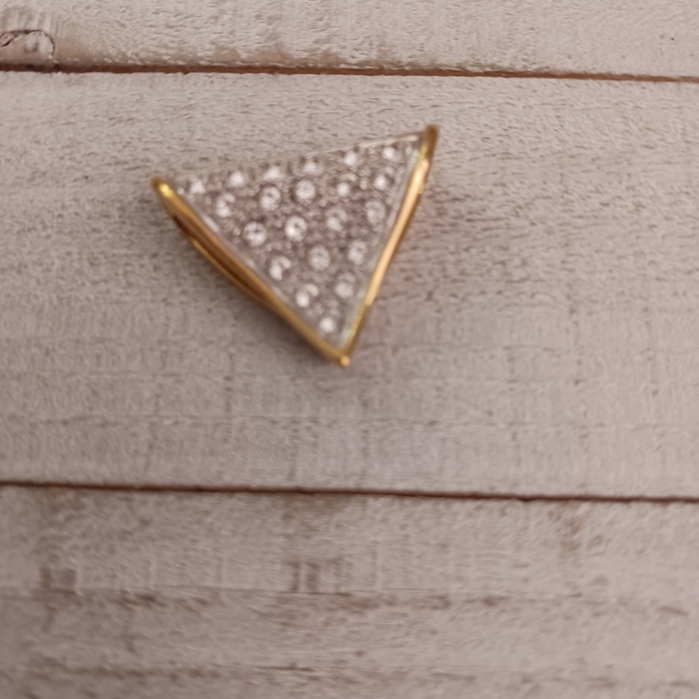 Vintage Goldtone & Rhinestone Show Clip